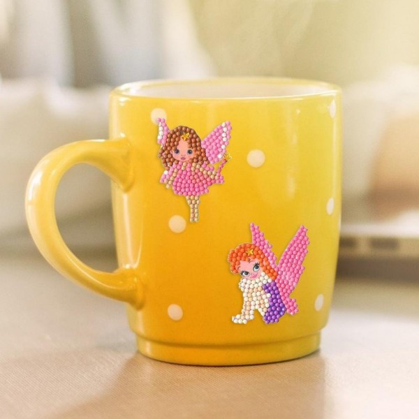 DIY Full Drill Round Cartoon Fairy Diamond Painting Puzzle Children Sticker